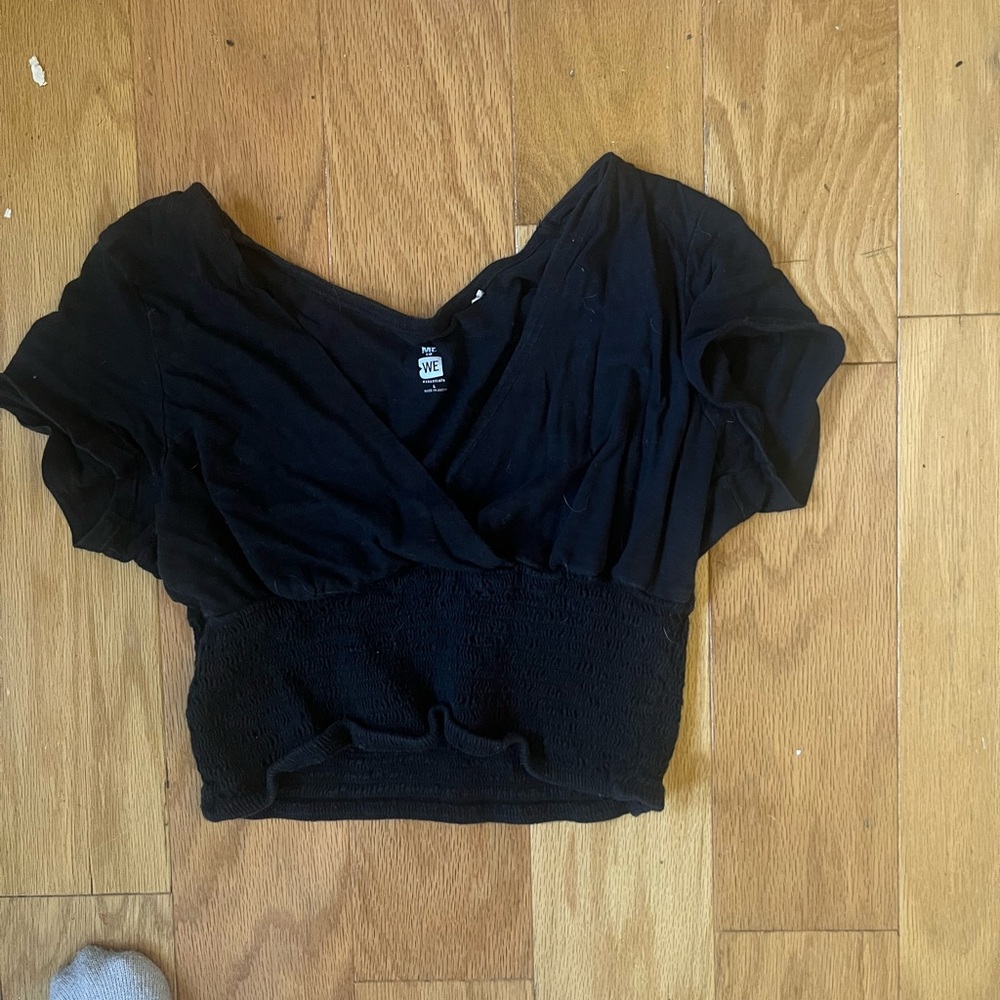 Black Pacsun cross over shirt:size large  gently worn